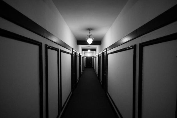 Dark School Corridor