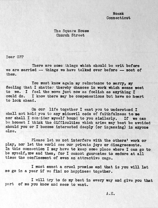 Amelia earhart letter