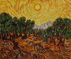 Van-Gogh-Painting-Olive-Trees-With-Yellow-Sky-And-Sun-300x250