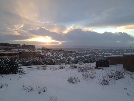 new years -- santa fe snow